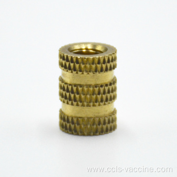 m2 straight knurled brass insert